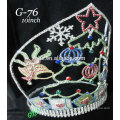 Neue Entwürfe Rhinestone königliche Zusätze Großhandels-Tiara und Weihnachtskrone